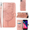 for iPhone SE 2022/SE 2020 Case,for iPhone 6/6S/7/8 Wallet Case,Butterfly Floral Embossed,Wrist Strap,Card Holder Slots,Stand Leather Protective F...