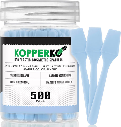 500 Pack 2.5 Inch Cosmetic Spatulas - Small Plastic Spatula for Cosmetics, Creams, & Crafts | Makeup Spatula or Multipurpose Mini Applicator for M...