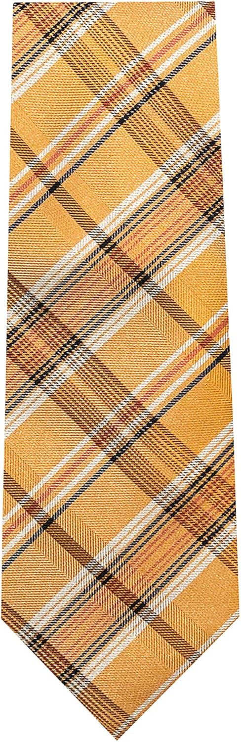 Jacob Alexander Men's Plaid Pattern Regular Neck Tie...
