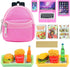15 Pcs Doll Accessories Miniature Laptop Computer Tablet Phone Mini Backpack and Mini Food Including Burger Soda Set and Burger Hot Dog Set and Go...