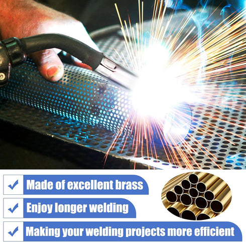 MIG Welder MB15 15AK MIG Welding Gun Accessory Kit, 19 PCS Nozzle Contact Nozzle Tips Holder Kit, 4 x Gas Nozzles, 10 x M6 0.8mm Power Nozzles, 2 ...
