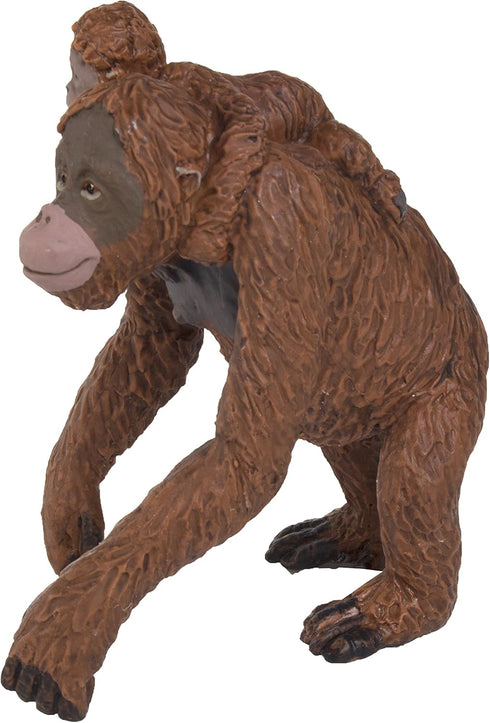 Safari Ltd. Orangutan with Baby Figurine - Lifelike 2.5" Hand-Painted Wildlife Figure - Educational Toy for Boys, Girls & Kids Ages 3+...