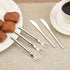 VANRA 5.8in 4-Piece Dessert Knives Set Stainless Steel Kids Dinner Knife Appetizer Fruit Snack Serving Knives Small Flatware Set...