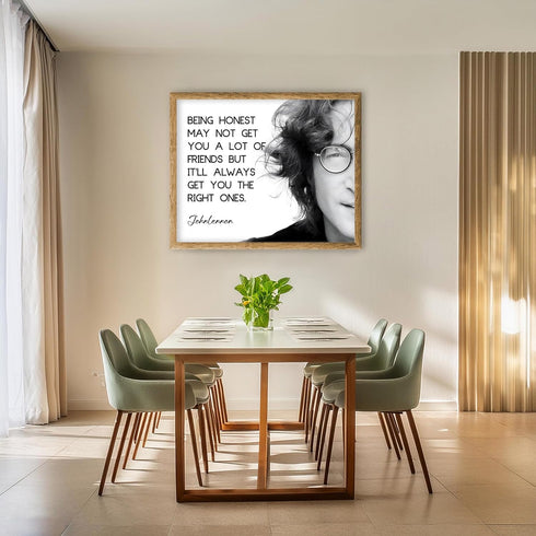 Posterizer 1 pcs-Being Honest-John Lennon-Gift For Beatles Fans-Musical Art Collection-Quotes-Gift for Music Fans- Decor for Gym, Studio- unframed...