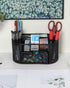 EasyPAG Desk Organizer Mesh Desktop Office Supplies Multi-functional Caddy Pen Holder Stationery with 8 Compartments and 1 Drawer,Black...