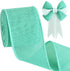 TONIFUL Burlap Wired Ribbon, 2.5 Inch Faux Burlap Ribbons, Turquoise Aqua Blue Burlap Ribbon for Christmas, Home Decor, Gift Wrapping, Tree Topper...