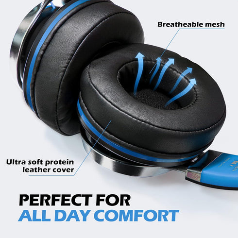 AILIHEN C8 Headphones Wired, On-Ear Headphones with Microphone and Volume Control Foldable Corded Stereo 3.5mm Headset for Smartphones Chromebook ...