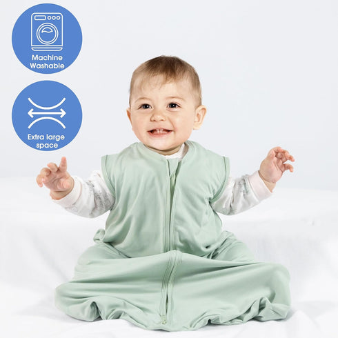 Baby Sleep Sack 12-18 Months Baby Wearable Blanket 100% Rayon Cotton 2-Way Zipper Toddler Sleeping Sack?Comfy Soft Lightweight TOG 0.3...