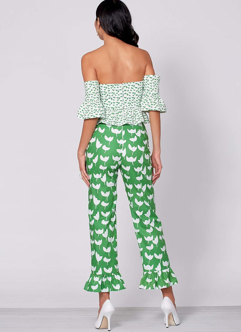 McCall's Patterns McCall's Women's Pants, Crop Tank, Shoulder Top, Sizes 6-14 Sewing Pattern, White...