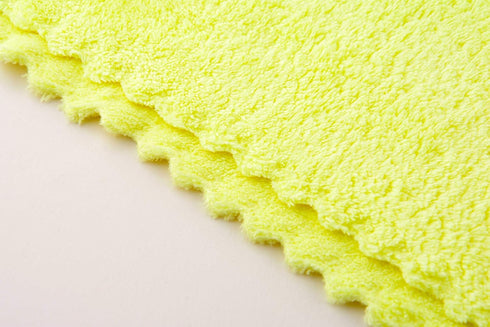 Ultra Soft Edgeless Microfiber Cleaning Towel Pack of 12, All-Purpose Multipurpose Plush 12' x 12' Cleaning Towels, Super Absorbent (Yellow)...