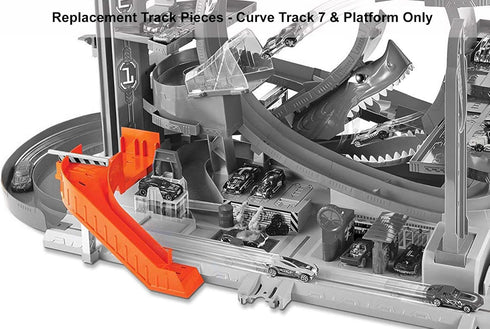 Replacement Parts for Ultimate Garage - Hot Wheels Ultimate Garage Vehicle Playset FTB69 ~ Replacement Track Pieces ~ Includes Curve Track 7 & Pla...