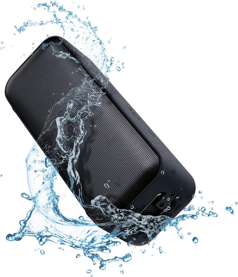QFX BT-ZX1 10+ Watt TWS Bluetooth IPX7 Waterproof Certified Rechargeable Portable Speaker with Punchy Bass, Zero Distortion, 24-Hour Battery Life,...