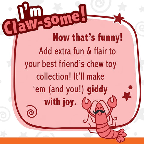 Nylabone Lobster Dog Toy Power Chew – Cute Dog Toys for Aggressive Chewers – with a Funny Twist! Filet Mignon Flavor, Small/Regular...