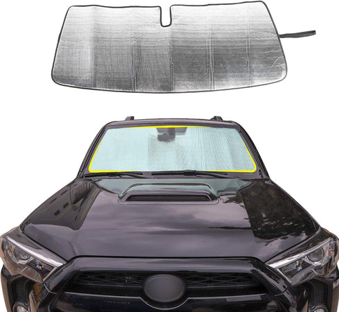 Front Windshield Sunshade - JeCar for 4runner Sunshade Car Sun Shade Heat Shield Custom-fit Sunshade Sun Visor Mat for 2017 2018 2019 2020 2021 20...