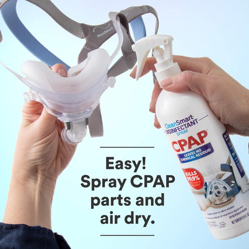 CleanSmart CPAP Disinfectant Spray To Go, Kills 99.9% of Bacteria and Viruses on CPAP Equipment, No Residue, 2 oz (Pack of 3)...