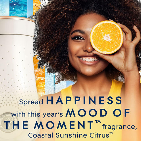 Glade PlugIns Refills Air Freshener Starter Kit, Scented and Essential Oils for Home and Bathroom, Coastal Sunshine Citrus, 4.02 Fl Oz, 2 Warmers ...