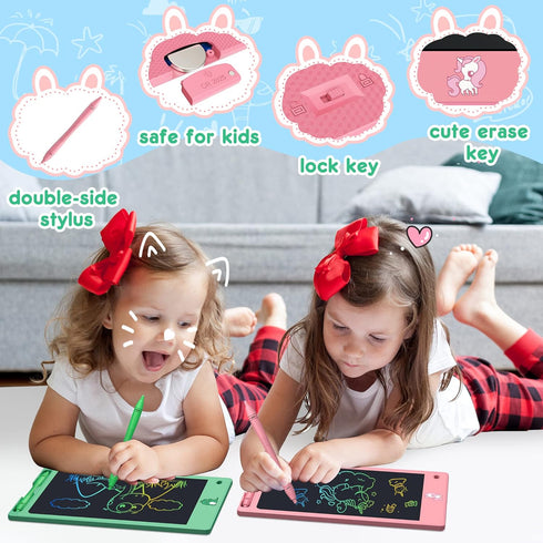 FLUESTON LCD Writing Tablet for Kids,Drawing Tablet for Boys Girls 3 4 5 6 7 8 Year,8.8 Inch 3pcs in 1 Pack Drawing Pad Toy Christmas Birthday Gif...
