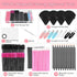 Disposable Makeup Applicators Kit with Triangle Puff Mixing Palette, Artist Supplies Disposable Mascara Wands, Lip Brushes, Hair Clips Powder Puff...