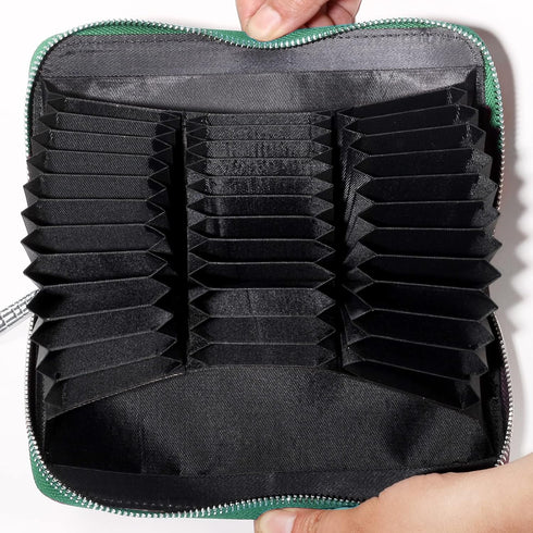 Easyoulife Womens Genuine Leather Credit Card Holder Wallet RFID Secure 36 Slots...