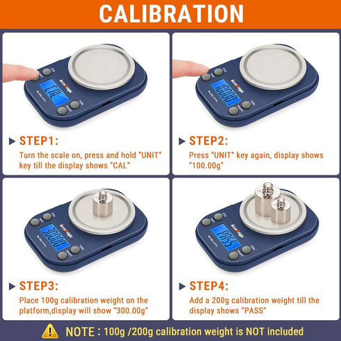 AccuWeight Digital Gram Scale for Weed with 300g/0.01g Limit Small Pocket Coffee Scale with High Accuracy, School Powder Jewelry Scale with Tare a...