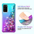 for Galaxy A03S Case,Samsung 03S Case with HD Screen Protector,Gradient Quicksand Glitter Liquid Floating Waterfall Durable Girls Cute Phone Case ...
