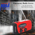 2000mAh SOS Alarm Emergency AM FM Weather Radio, 3LED Type-C Hand Crank Solar Battery Operated Portable Wind Up Radio Flashlight, Cell Phone Charg...