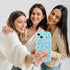 OOK Case for iPhone 15 Case Cute Flower Floral Design for Girls Women Soft TPU Camera Lens Protective Phone Cover for iPhone 15 6.1 Inch Blue...