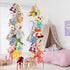 2pcs Stuffed Animal Storage Chain - Boho Stuffed Animal Hammock with 40pcs Metal Clips, Stuff Animal Organizer Hanging Storage for Kids Bedroom Wa...