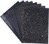 8 Pieces 8x12 Inch Faux Leather Sheets Black Fine Chunky Glitter Metallic Litchi Butterfly Embossing Lizard Texture Leather Fabric for Bows Earrin...