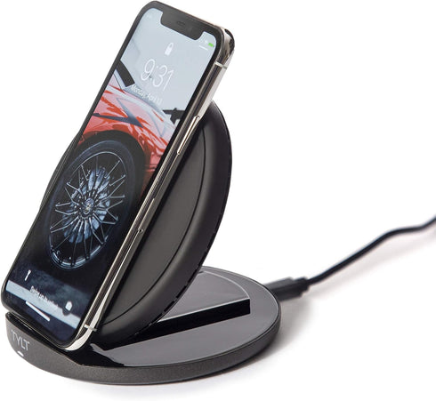 TYLT Crest | 10W Convertible Fast Wireless Charging Pad Compatible with Samsung, Apple, AirPods, and Other Android Qi Devices, Portable Phone Char...