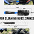 Bike Cleaning Kit (6 Pcs) with 1 Storage Bag, 5 Brushes for Tires, Chain, Sprockets, Cranks, Hubs, and Spokes, 1 Cleaning Mitt for Frame, Saddle, ...