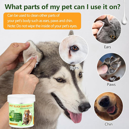 Pet Wipes for Dogs and Cats, -200 count-, Eye wipes for dogs, Grooming Wipes for Cat Chin, Unscented Soft pet wipes...