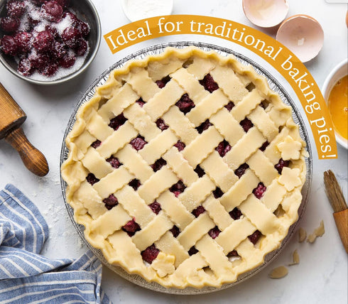 9" Aluminum Foil Pie Tins (25 Pack), Disposable Aluminum Pie Pans, Foil Pans for Baking, Cooking, Freezer Safe, Round Foil Pans, Foil Plates Perfe...