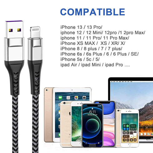 iPhone Charger Cord,3 Pack iPhone Charger 3ft, 3 Foot iPhone Cable Compatible with iPhone14/ 13/13 Pro/13 Mini/12/12 Mini/12 Pro/11/11 Pro/11 Pro ...