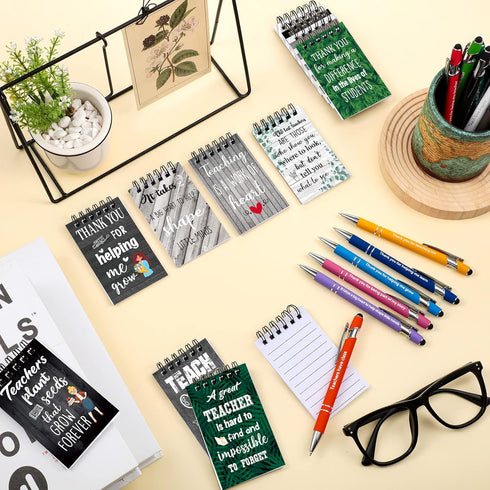 24 Pcs Funny Pens Notepads for Teacher Nurse Christian Theme Appreciation Gifts Bulk Motivational Negative Inspirational Notepad Ballpoint Pens fo...