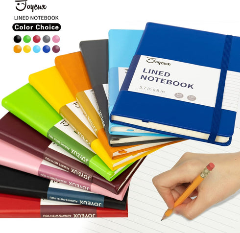 JOYEUX Lined Journal Notebook, 160 Pages Journal for Writing, Medium 5.7 inches x 8 inches Journal for Women Men - 100 Gsm Thick A5 Paper (Green)...