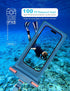 wellhouse Waterproof Phone Pouch, Waterproof Phone Case for iPhone 15 14 13 12 Pro Max XS Samsung, IPX8 3D Cellphone Dry Bag Beach Essentials -Blu...