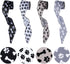 4 Rolls 26.4 Yard Paw Print Ribbon Dog Bone Wired Edge Ribbon Craft Wired Ribbon DIY Wrapping Ribbon for Halloween Christmas Handicraft Decor Part...