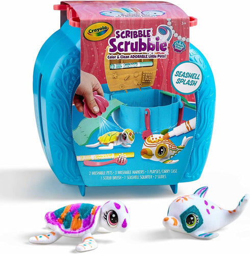 Crayola Scribble Scrubbie Pets, Ocean Animals Playset, Color & Wash Creative Toy, Gift for Kids, Age 3, 4, 5, 6...