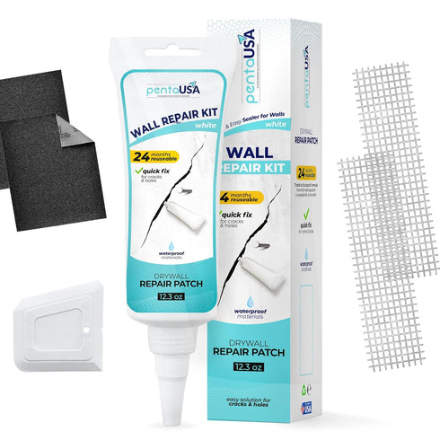PentaUSA Drywall Repair Kit - 12.3Oz Wall Mending Agent with Scraper, Spackle Wall Patch, Drywall Repair Patch for Wall Hole, Concrete Repair, Cem...