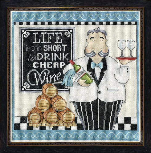 Design Works Crafts Inc. Cheap Wine, x 10' Counted Cross Stitch Kit, 10" by 10", Multicolor...