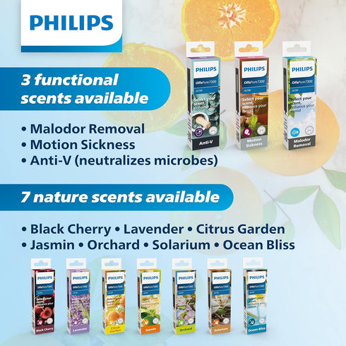 Philips OlfaPure 7300 Diffuser Cartridge - Malodor Removal - Fresh and Light with hints of Mandarin Orange and Orange Blossom - Designed to Work w...