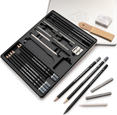 Royal & Langnickel Essentials(TM) Sketching Art Set W/Tin Blue, 1 count (pack of 1)...