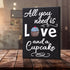 JennyGems All You Need is Love and a Cupcake Wooden Sign, Bakery Signage and Decor, Gift for Cupcake Lovers, Made in USA...