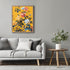 Posterizer 1 pcs-bright background-vibrant flowers , butterflies-Floral & Botanical Art-Abstract & Modern Art-Decor for Home & Office- UNFRAMED Wa...