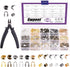 Swpeet 1501Pcs 6 Colors 4 Styles Brass Tube Crimp Beads with Bead Crimping Pliers Kit, Including Brass Tube Crimp Beads & Crimp Beads Knot Covers ...