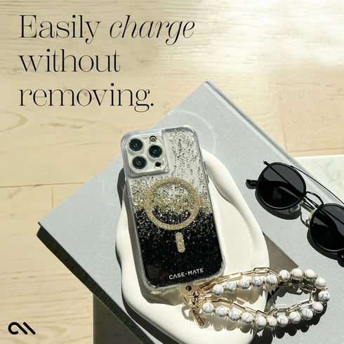 Case-Mate Phone Charm with Gold Metal Chain | Detachable Anti Theft Phone Strap | Hands-Free iPhone Wrist Strap for Women | Phone Chain Wristlet -...