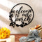 Hotop Welcome to Our Porch Metal Sign Black 11.8 Inch Wall Hanging Decor for Kitchen Farmhouse Home Office Wall Outdoor Decoration Supplies...