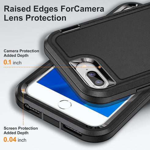 IDweel for iPhone 8 Plus Case,Case for iPhone 7 Plus/6S Plus/6 Plus Case with Build-in Kickstand,Heavy Duty Protection Shockproof Anti-Scratch Sli...