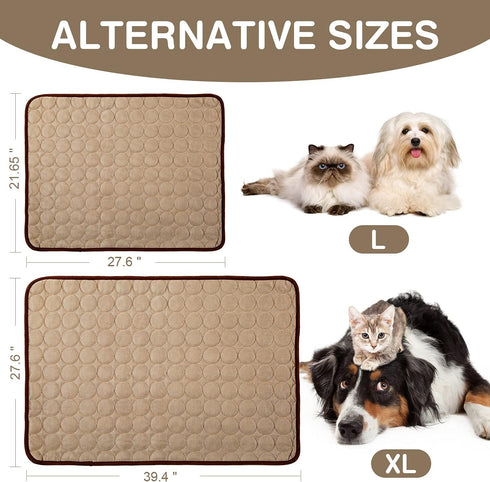 Pet Cooling Bed Mats Dog Cooling Mat Washable Comfort Breathable for Dogs and Cats Indoor Outdoor, Keep Cool Ice Silk Sleeping Mat for Summer Hot ...